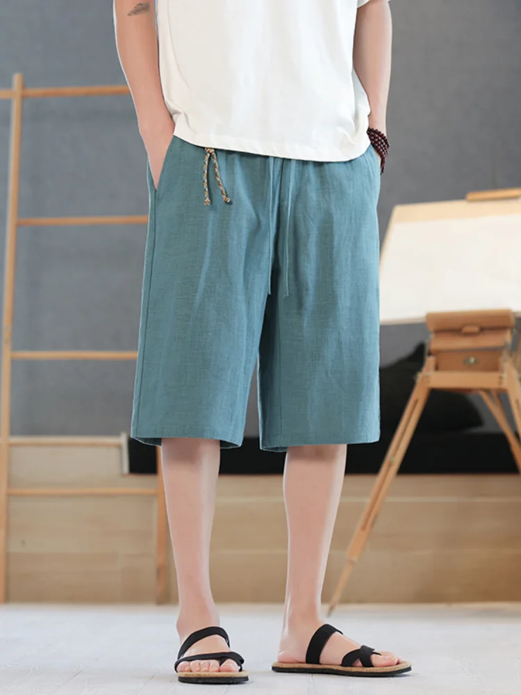 

Men's Summer ort Pants Loose Fit Linen Casual Thin Cotton Linen orts Breathable Comfortable Straight Leg Youth Faion