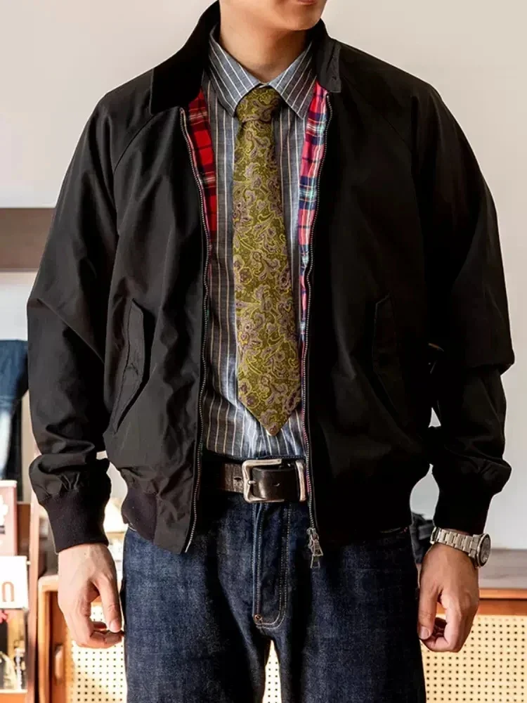 سترة بريطانية كلاسيكية على طراز تورنادو الأحمر الخالدة للرجال سترة جولف سترة واقية