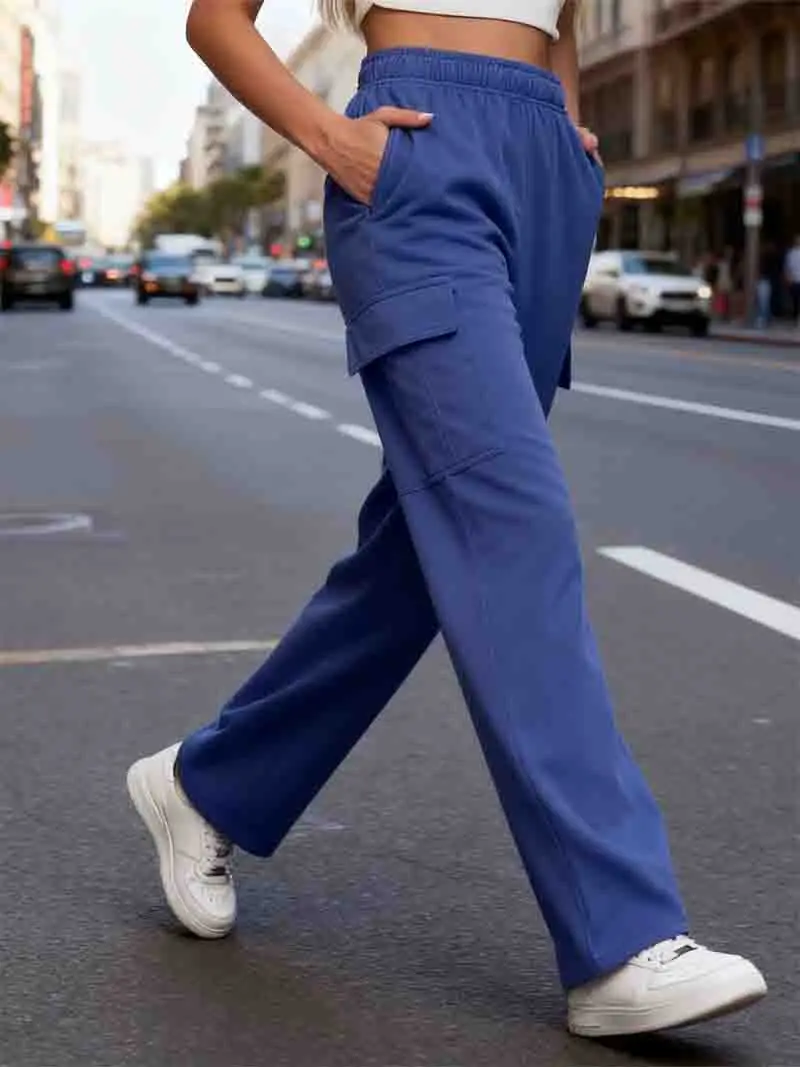 Cargo Pants Womens A Line Summer Polyester Slim Romantic Vacation Quick-Drying Wicking Lightweight for Beach Relaxation Oversize