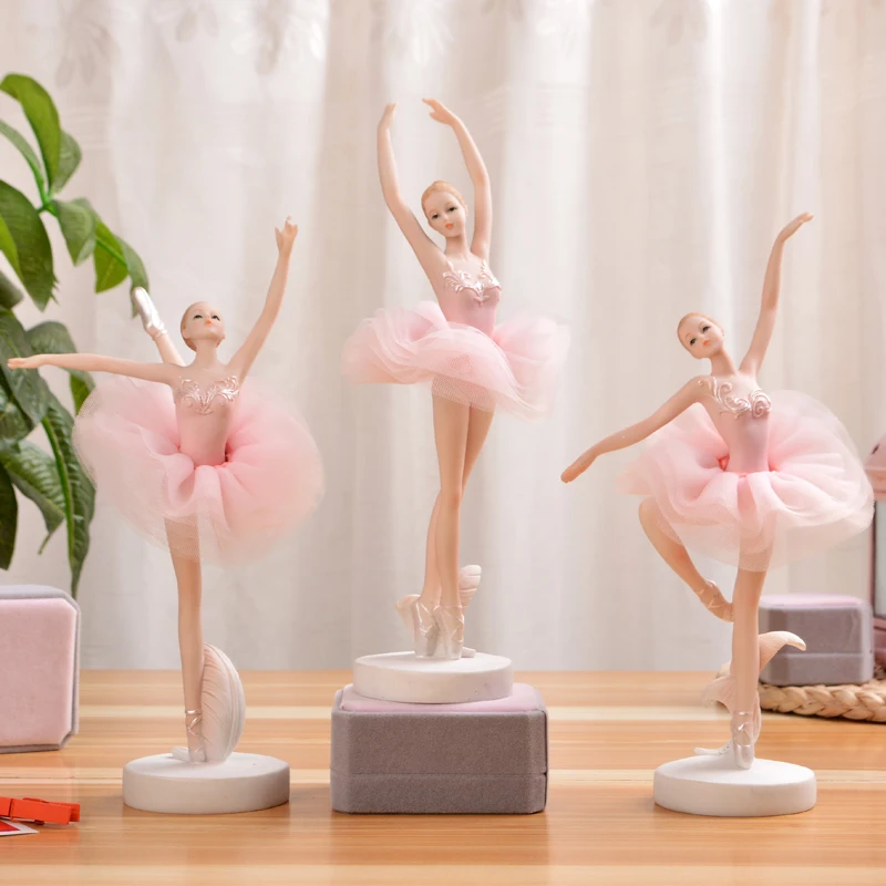 

Creative Ballet Dancing Girl Resin Accessories Decoration Art Home Room Table Figurines Crafts Office Desktop Sculpture Ornament