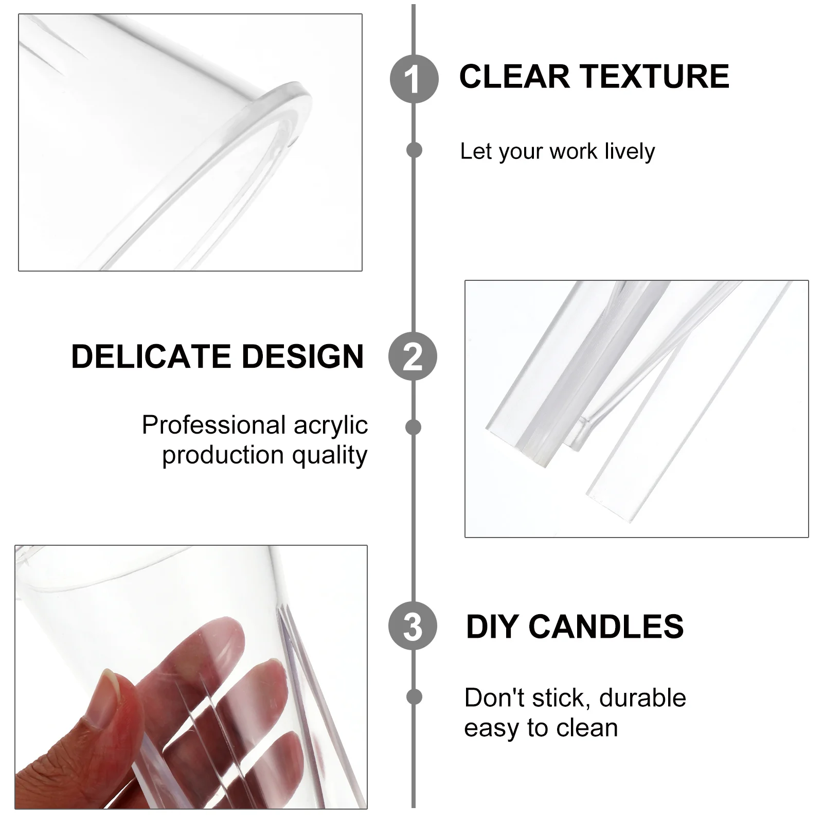 

HOODANCOS LED Holder Cube Wax Mold Kit for Soy Pillar Candles Decorative Jars Handmade Soap Plaster Acrylic Skull Fake