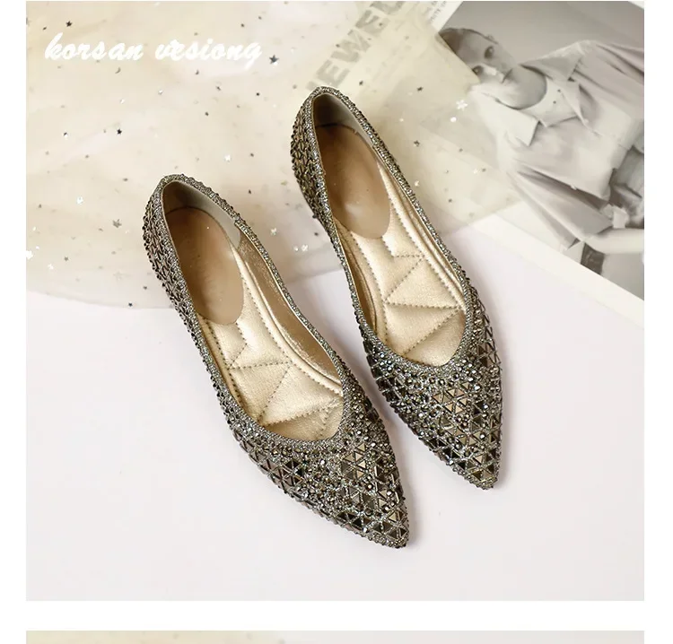 2023 Designer Woman Trafa Shoes Crystal Pumps Low Heeled Party Bride Wedding Shoes Female Sequin Loafers Ladies Dress High Heels