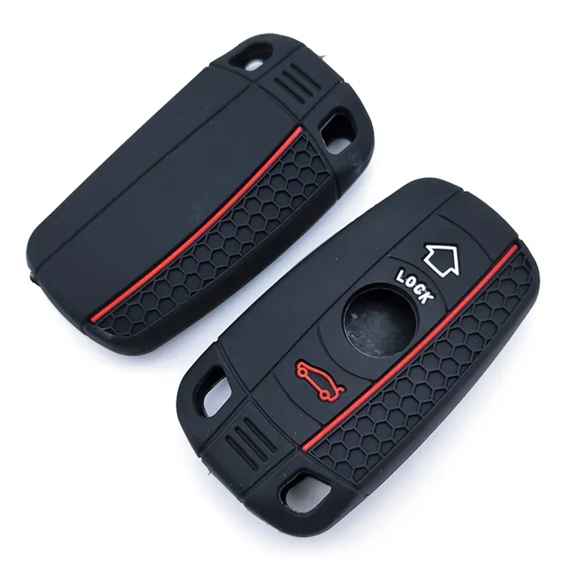 Capa protetora de silicone para chave de carro, acessórios fob para bmw e60 e61 e70 e81 e87 e90 e91 e92 x1 x5 x3 1 3 5 6 séries z4
