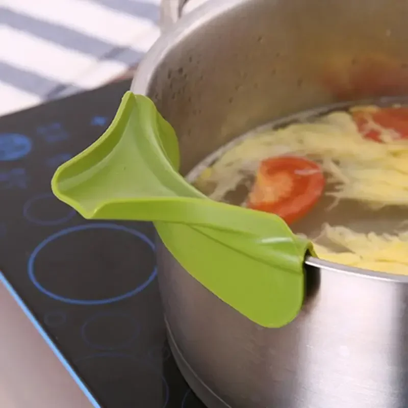 1 Stück Trichter, auslaufsicherer Silikon-Slip-on-Trichter für Suppe, Ausgießer, Töpfe, Pfannen, Schüsseln und Gläser, Küchenhelfer-Werkzeug – Detail 10