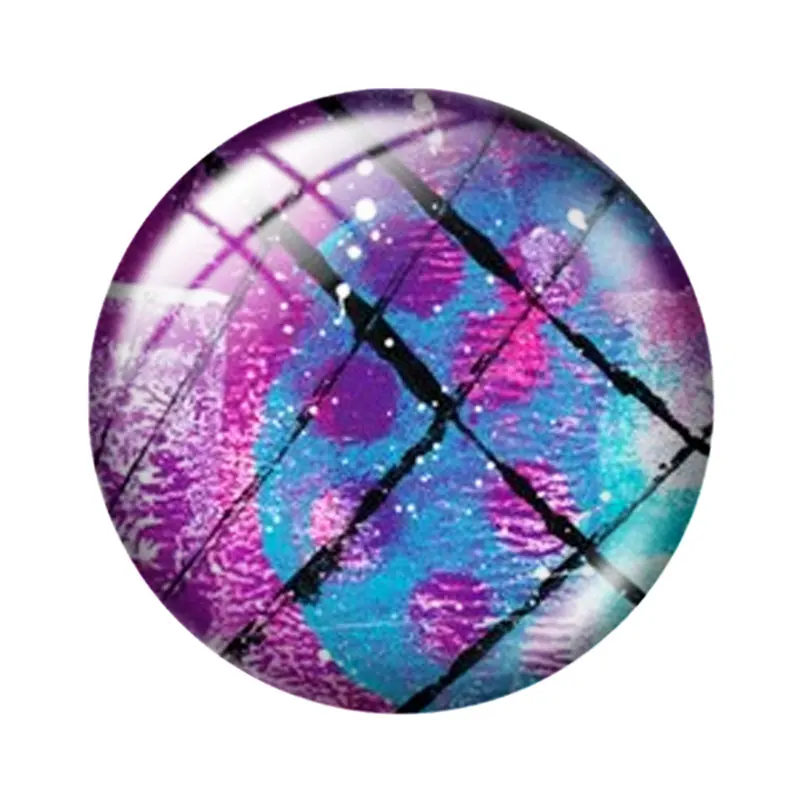 Purple Passion  12mm/18mm/20mm/25mm glass cabochon  bracelet pendant rings for jewelry demo earrings back Making findings - view 6