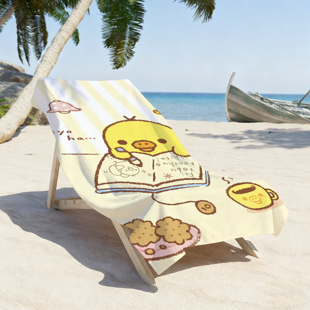 Cartoon R-Rilakkuma-S Cute Towel Quick Dry Soft Yoga Swimming Fitness Mountain Climbing Large Beach Towels