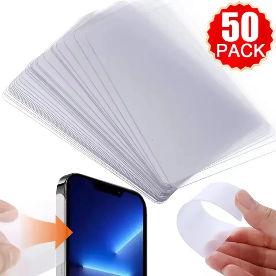 1-50PCS Plastic Card Phone Screen Opener Ultra Thin Flexible Pry Removal Tool Clear Repair Tools for Mobile Tablet LCD Screen