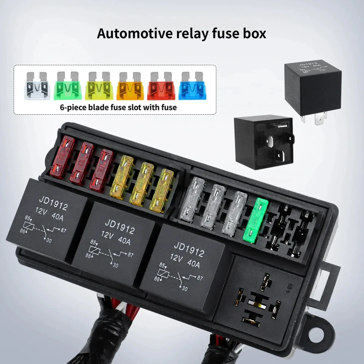 12 Way 4 Switch Waterproof Pre Wired Relay Fuse Box For Vehicle Boat Motorcycle 12V 24V Automotive Charging Starting System