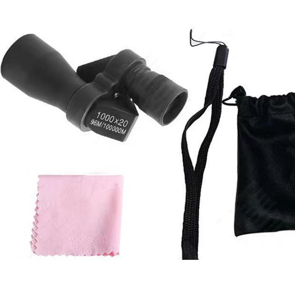 Imagem -06 - Telescópio Portátil hd ao ar Livre com Pano de Limpeza hd Monocular à Prova de Choque Leve 1000x20 Atividades ao ar Livre
