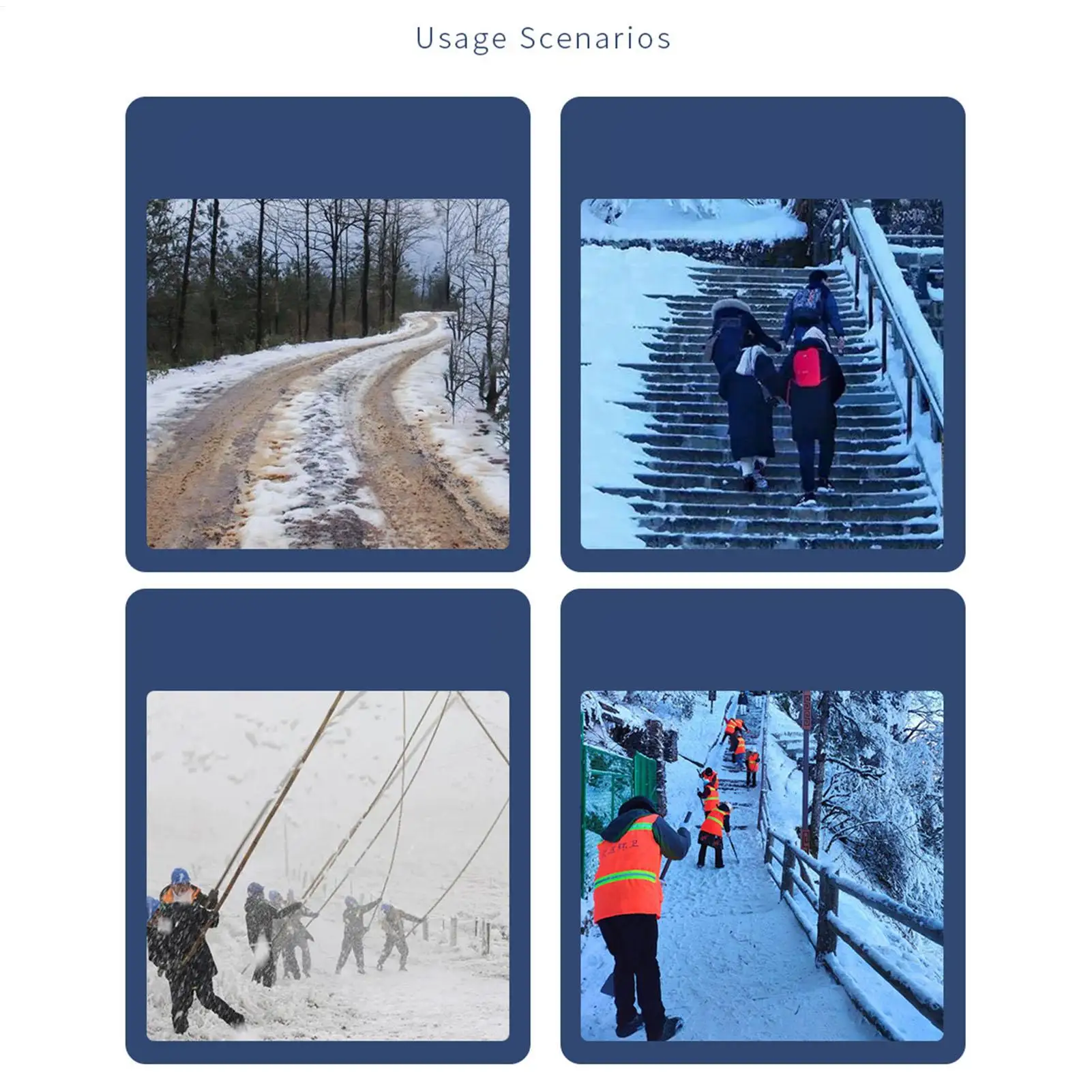 أحذية الجليد القابضون المضادة للانزلاق مقاومة للحرارة عدم الانزلاق القابض المسامير لصيد الأسماك التنزه المشي تسلق تسلق الجبال النساء الرجال #5