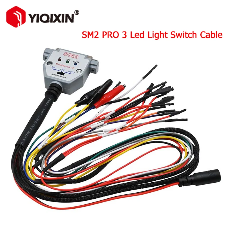 

Кабель SM2 PRO 3 LED Light Switch Cable Boot Bench DB25 ECU Pinout для J2534 VCI для чтения и записи ECU, BATT, VCC, KLINE, CAN-L