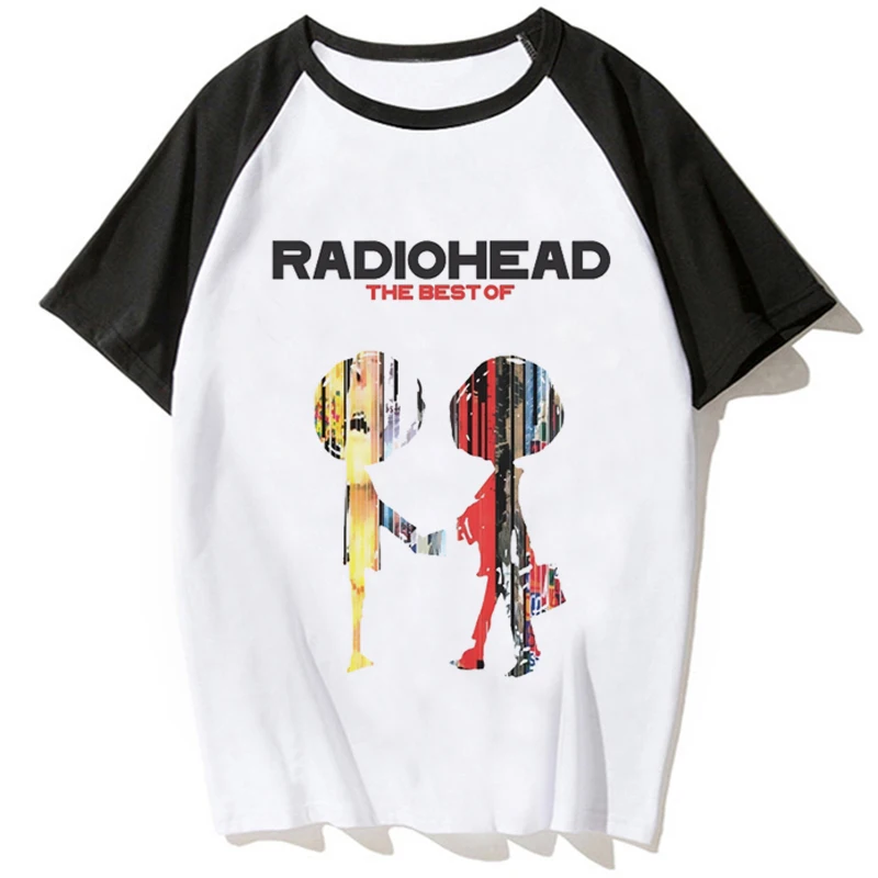 Radiohead t shirt t-shirt male ulzzang aesthetic graphic tees casual japanese tshirt white t shirt kawaii