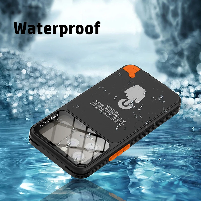 

For iPhone 12-16 Series Fully Sealed Underwater Waterproof Case with Side Buttons Durable & Shockproof Protective Case
