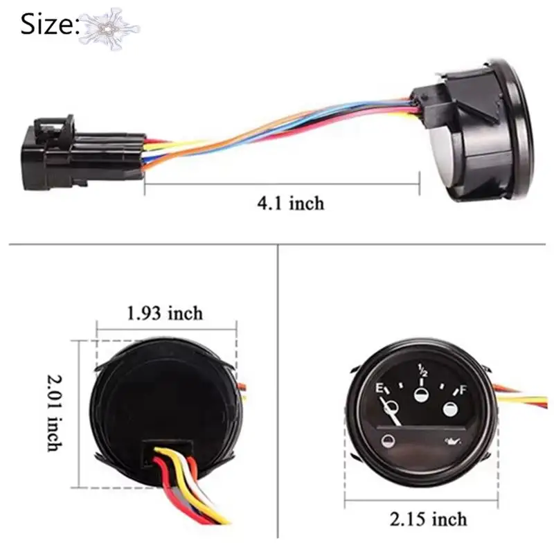 عداد كهربائي تهمة متر مقياس الوقود 604015 610191 612314 ل EZGO عربة جولف RXV الغاز الكهربائية 48 فولت 2008-Up #6