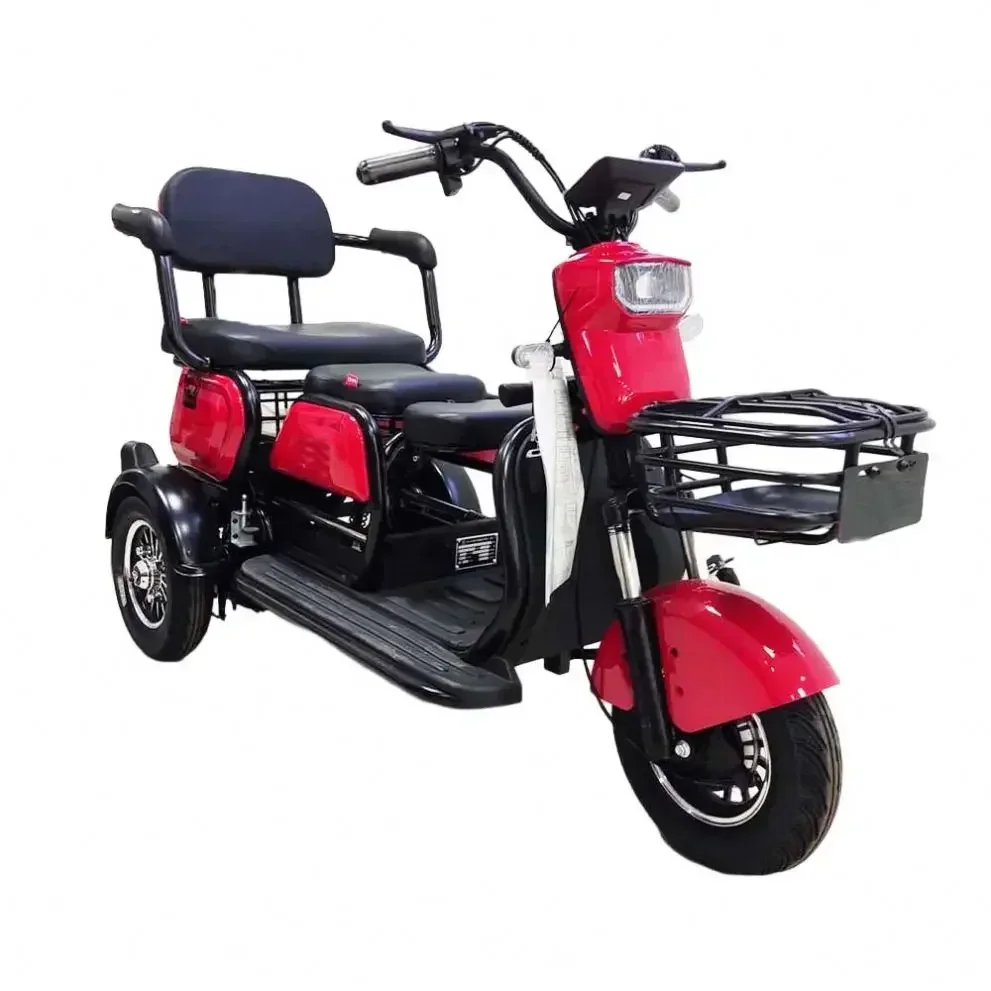 Popular Design Sonlink Tricycle Two Seater Three Wheel Bicycle Smart Passenger Car Trike Small Rickshaw 3 Electric Motorcycle