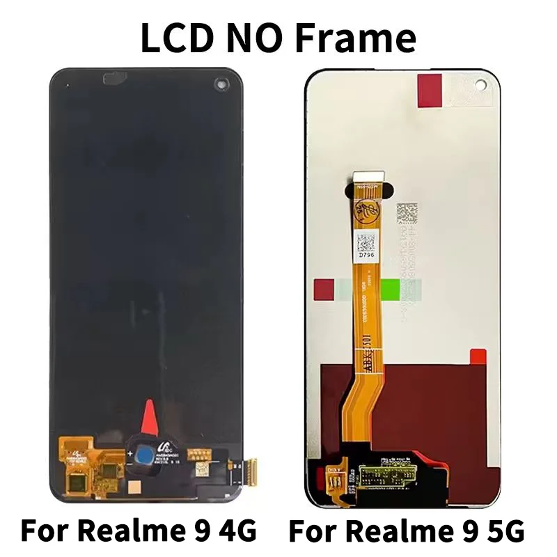 Wyświetlacz AMOLED do OPPO Realme 9 RMX3521, ekran dotykowy, digitizer, kompletny moduł z ramką do Realme 9 5G RMX3474 — zdjęcie produktu 6
