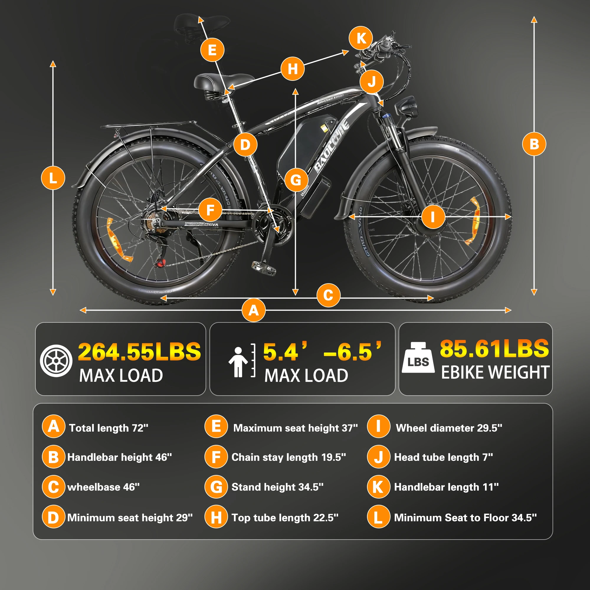 【1 Year Warranty】BAOLUJIE 2602 Adult E-Bike ebike with 3000W Two Motors, 48V 23AH Battery,26 Inch Wide Tyre Electric Bike UL2849