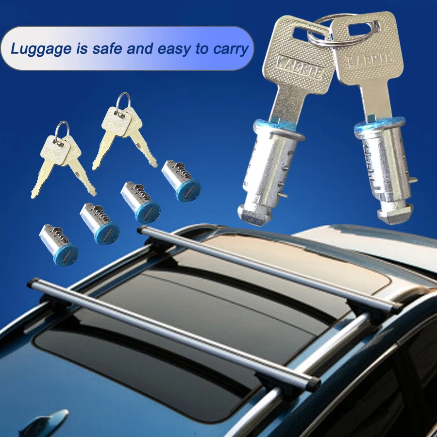 2SET Luggage Rack Lock Cylinder Roof Bar Rack Barrel Security Locks With 2 Keys For Thule Halfords Automotive Accessory view 6