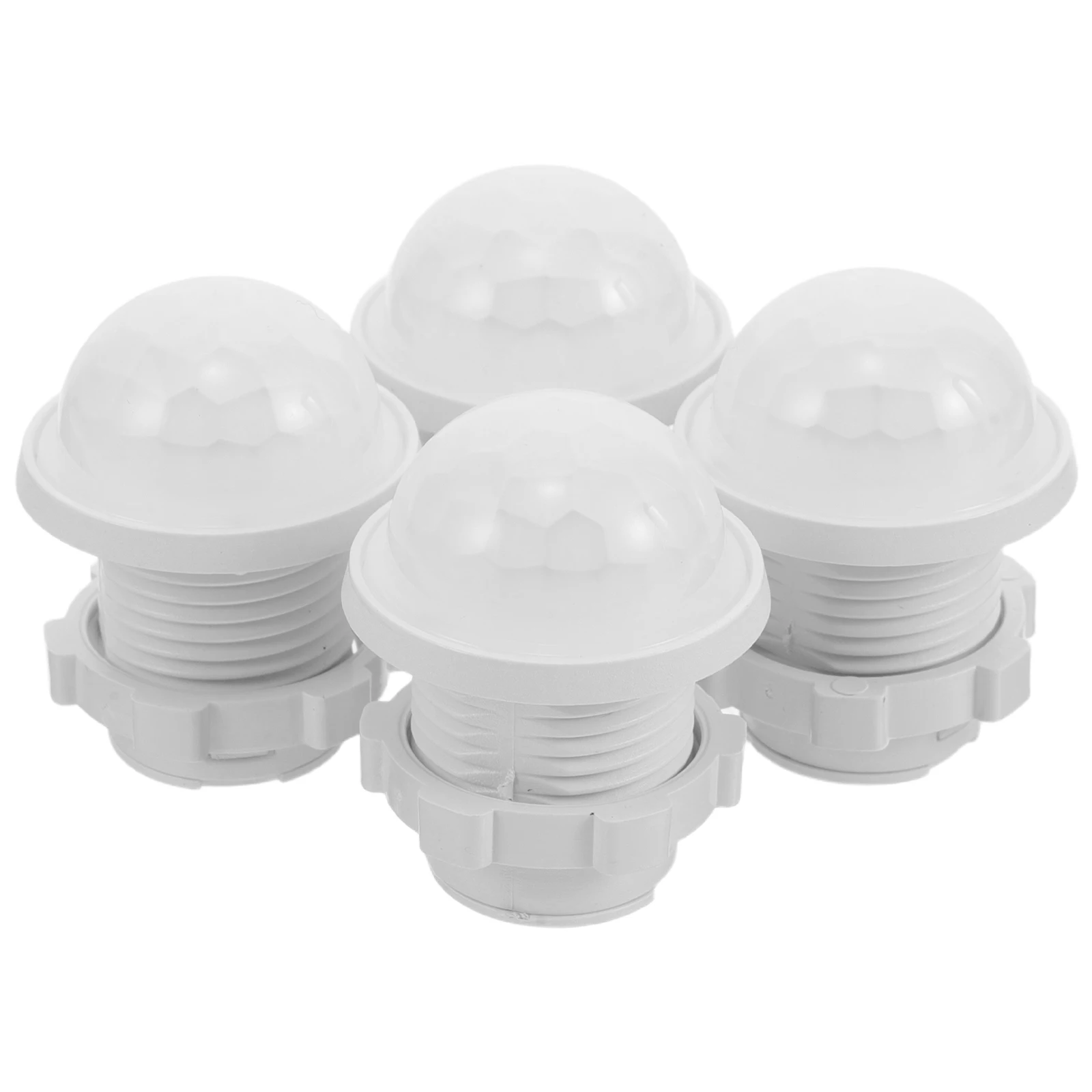

4pcs Human Sensor Housing White Plastic Infrared Motion Shell Lightweight Durable High Temp Resistance Modern Design