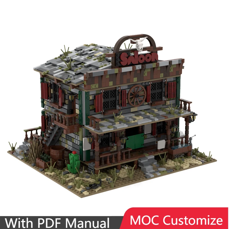 

2657 PCS Construction The saloon MOC Customize Modular Building Block Design Simple Technology Brick DIY Boys Assembly Toy Gift