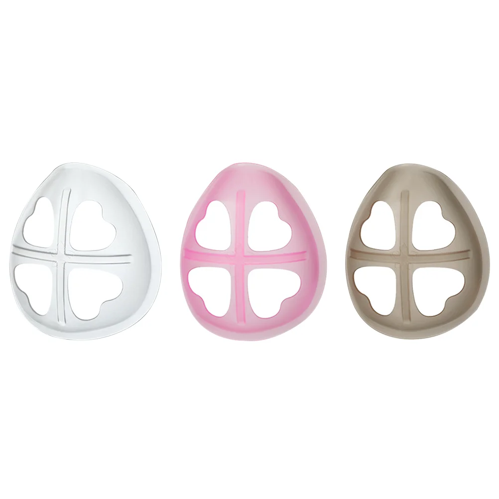 3pcs Silicone Mask Bracket Mask Breathing Bracket Durable Mask Inner Support Inner Bracket for Masks Mask Lipstick Support