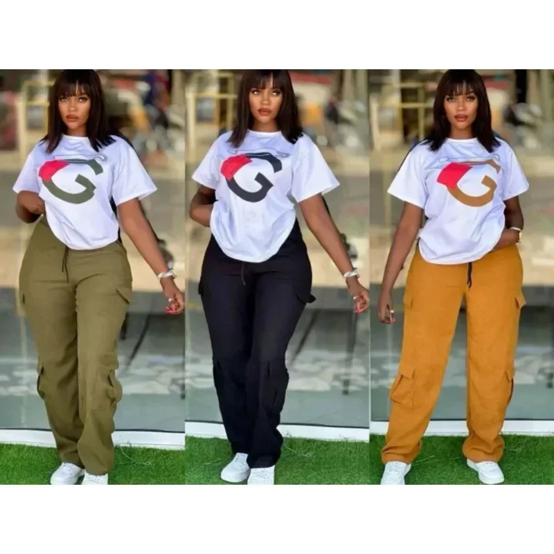 تخصيص مخصص 2 قطعة مجموعات النساء Dashiki الأفريقية الجديدة وصول الصيف الخريف مطابقة مجموعات قطعتين مجموعات أعلى السراويل الدعاوى #4