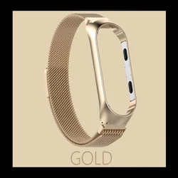 Fashion Metal Stainless Steel Strap For Xiaomi Mi Band 3 4 Magnetic Wrist Strap Gold For Miband 3 4 Bracelet Mesh Belt Correas