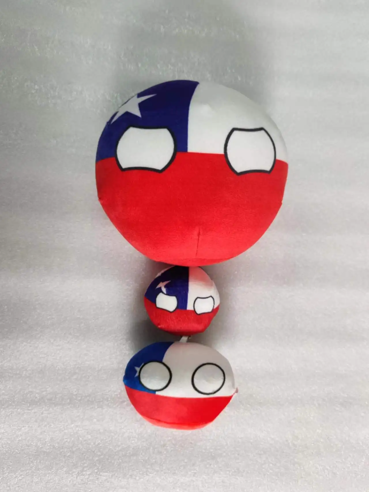 9cm/20cm Cartoon Republic of Chile Republic Polandball Plush Doll Countryball Short Stuffed Mini Doll Pendant Toy Gift