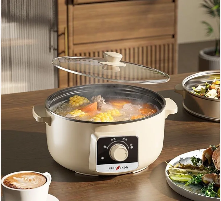Electric cooking Multifunctional electric hot pot Dormitory cooking pot Household integrated cooking hot pot Electric wok