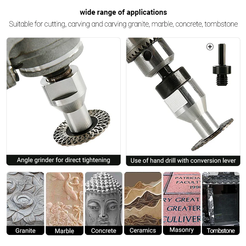 LOZLIN 40mm Diamond Mini Saw Blade with Thread Stone Cutting Disc Granite Sandstone Concrete Lettering Carving Grinding Tool view 5