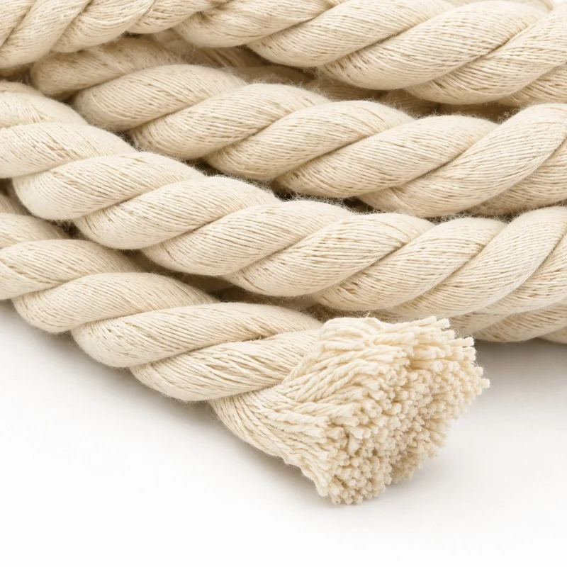 5/10Meters Beige Cotton Cord 5/7/8/10/12/15/18/20mm 3 Shares Twisted Rope Bag Strap Macrame Cords Home Decorative Sewing Ropes