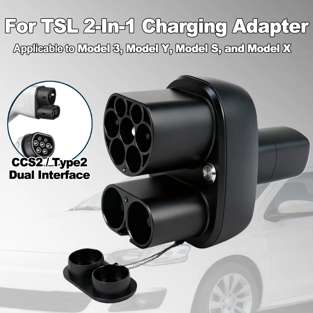 CCS2 To Tesla AC+DC EV Charger Adapter 250A CCS2 Combo for Tesla Convertor for Car Charger CCS2 for Tesla Model 3 Y X S