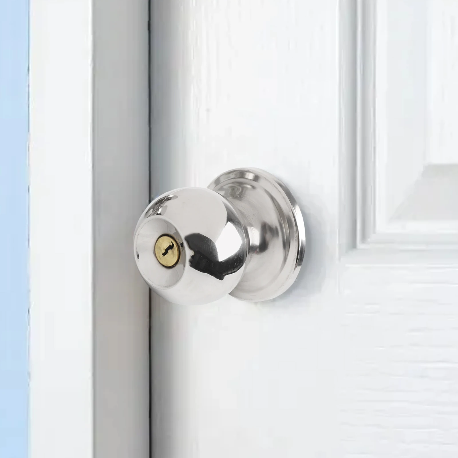 

Ручка конфиденциальности, дверной набор, замок с ключом, круглый проходной шар, домашний серебристый, ванная комната, душ, вход, распродажа, последняя распродажа