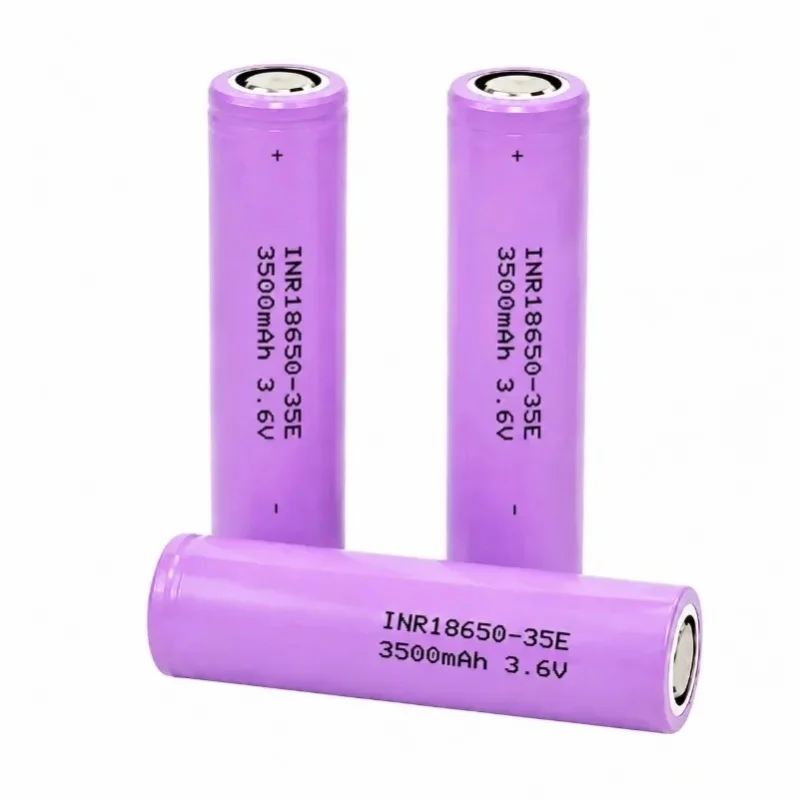 3500mAh 18650 Lithium-Batteriezelle INR18650-35E 3,6V Hochenergie-Akku mit geringem Widerstand und langer Laufzeit für DIY-Powerpacks, E-Bikes, Taschenlampen, tragbare Geräte, EU-Lieferung