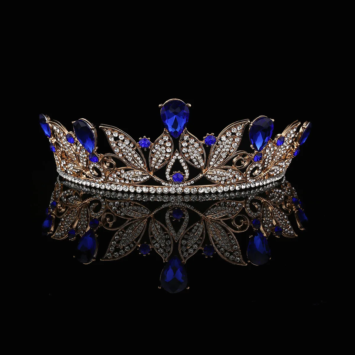 

Golden Party Bridal Bridal Crown Earrings For Wedding Crown Accessories Shiny Rhinestones Alloy One Size Fits Most Tiara