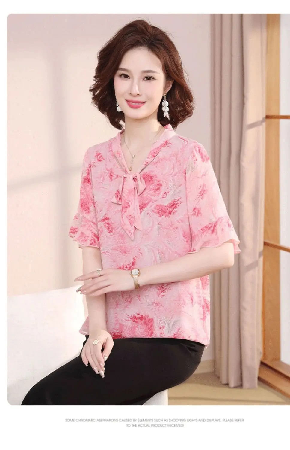 

Fashionable Printed Casual Top Women's Short-sleeved T-shirt New