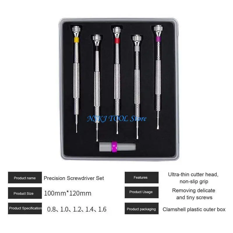 

L8RC Screwdriver for Cross Slotted Manual Screwdriver Set 5pcs Screwdriver