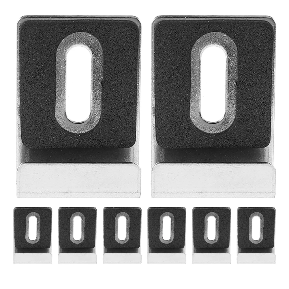 

8Pcs Mirror Clips Glass Clamps Adjustable Bathroom Shelf Mount Brackets Frameless Mirror Holder Wall Glass Mounting Brackets