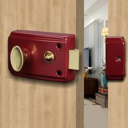 Door Lock Strong Deadbolt Home Security Universal Exterior Anti-theft Accessory Stainless Steel Multiple Insurance Smooth