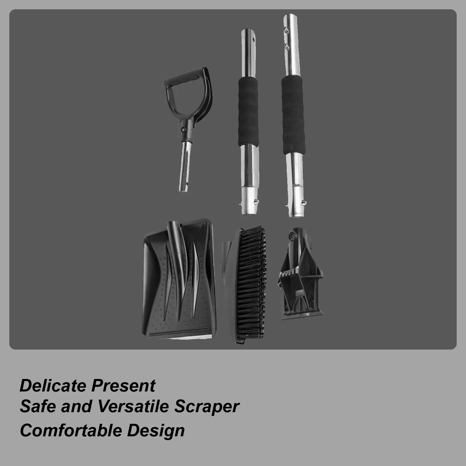 

Снеговая щетка для окна автомобиля, скребок для льда и снега, зимний автомобильный инструмент для чистки подъездной дороги, окна, крыши грузовика, придорожная парковка