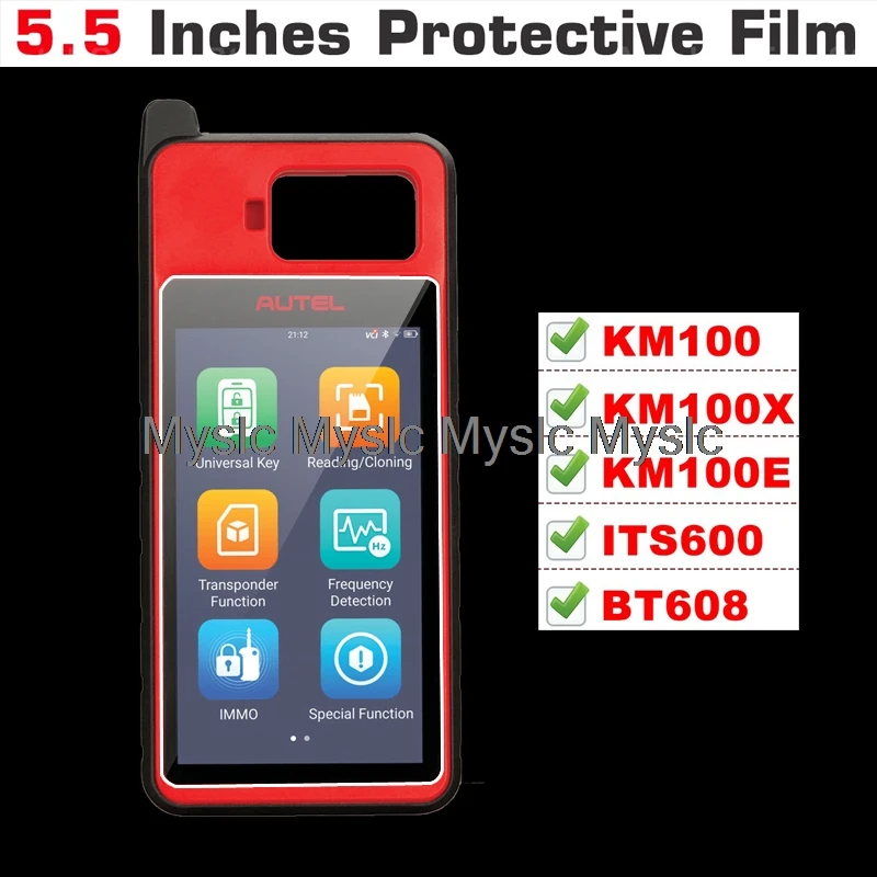 Tempered glass screen protector film For Autel MaxiIM KM100 5.5 inch Key Tool OBD IMMO Key Generation Screen Protective Film