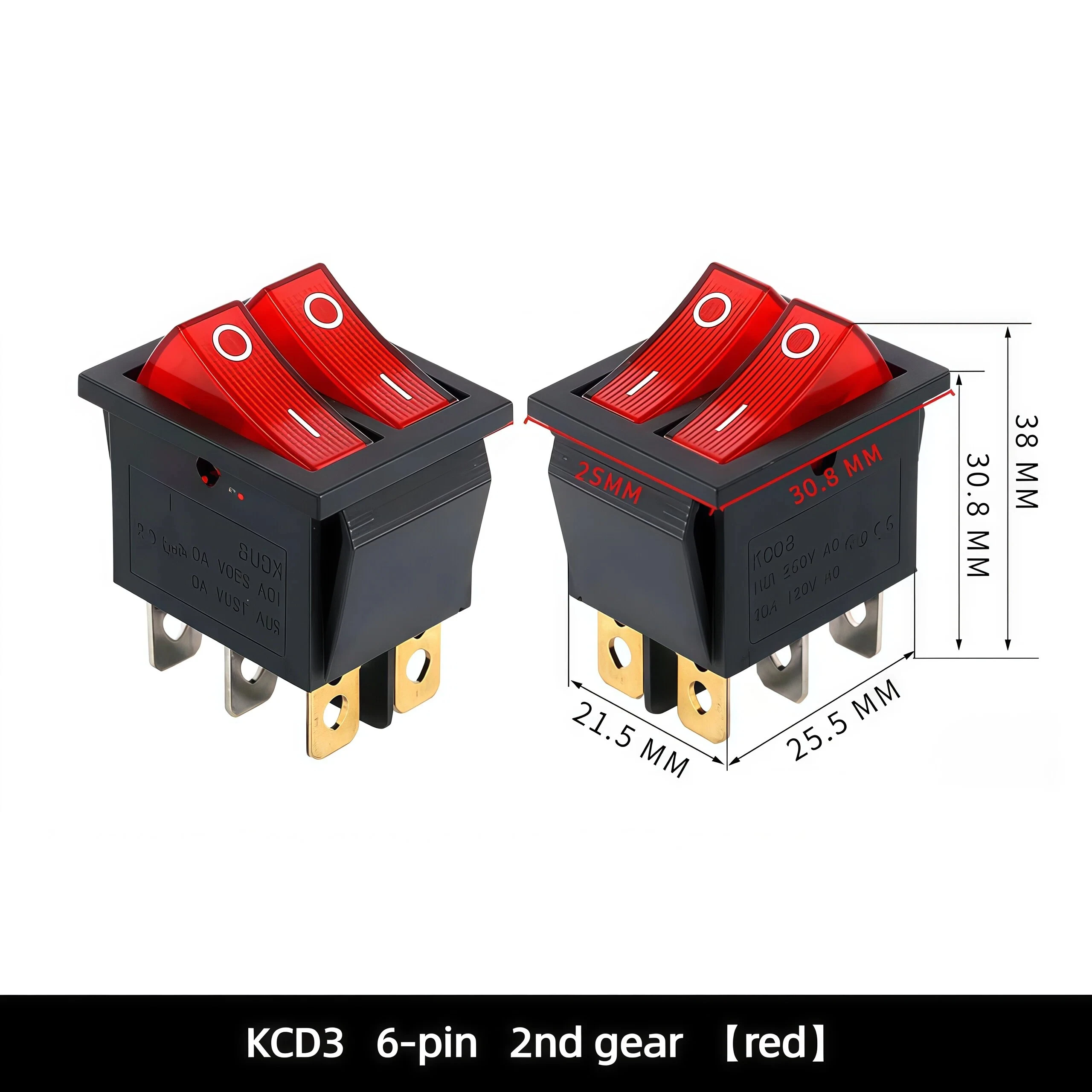 Electric Cooker Switch Button KCD3 Multi-Function Electric Rice Cooker Boat-Shaped Switch with Light for Electric Griddle