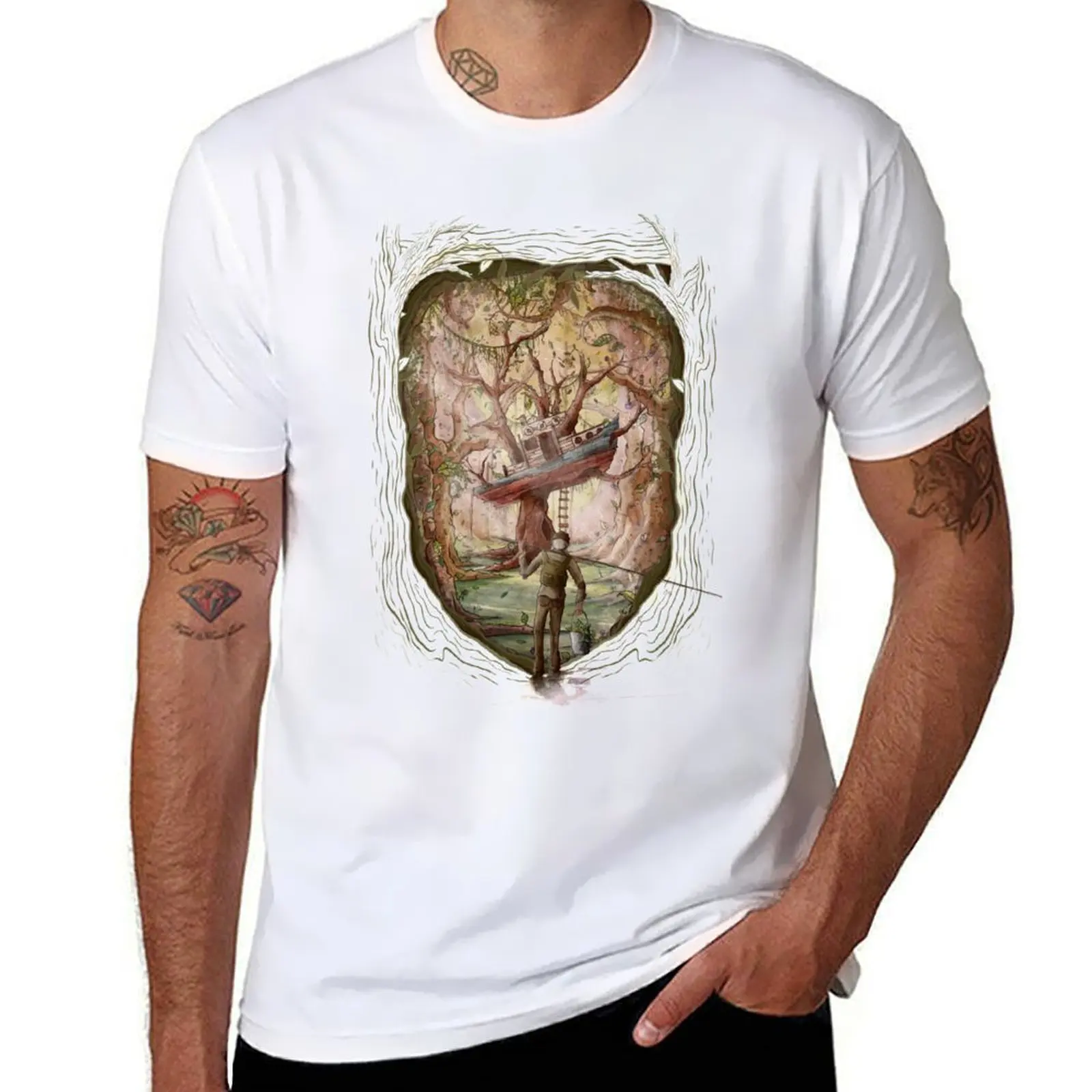 

Fisherman of the Forest T-Shirt t shirts for man cotton funny anime tshirt T-Shirt