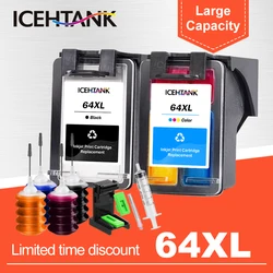64 XL 64XL Premium Black Remanufactured Color Inkjet Ink Cartridge for HP64 for HP Envy Photo 6252 6255 7158 7164 Printer