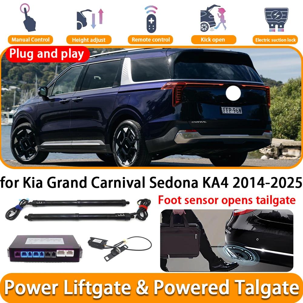 ZJCGO for Kia Grand Carnival Sedona KA4 2014-2025 OEM Electric Automatic Powered Tailgate Power Liftgate System Trunk Lift Kit