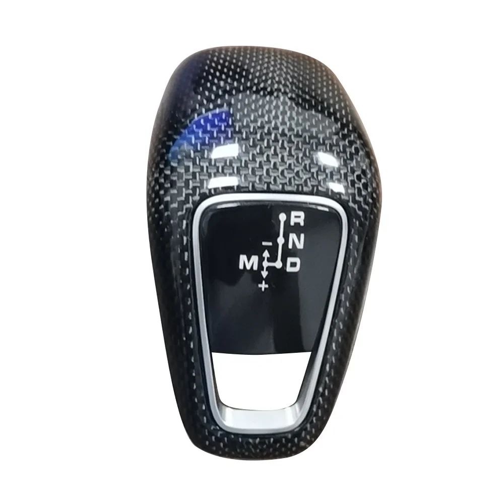 ZWNAV Real Carbon Fiber Gear Shift Knob Head Cover Trim Fit For Porsche Panamera 971 Cayenne 9ya Carbon Color Shifter Replace