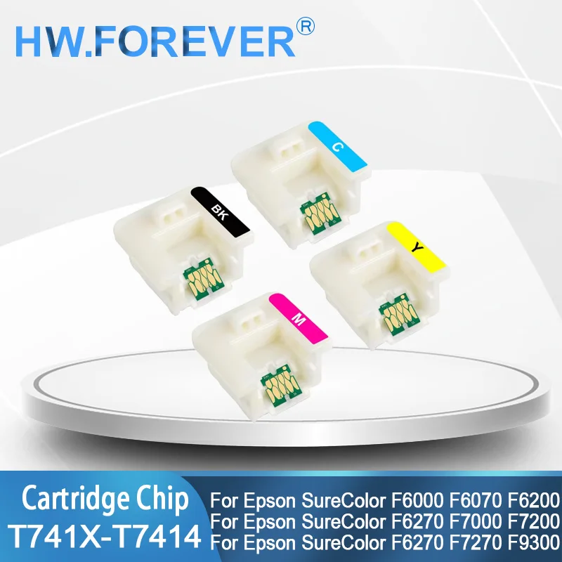 T741X-T7414 T7411 T741X Cartridge Chip For Epson SureColor F6000 F6200 F7000 F7200 F7270 F9300 F6070 F6270 Cartridge Chip Unit