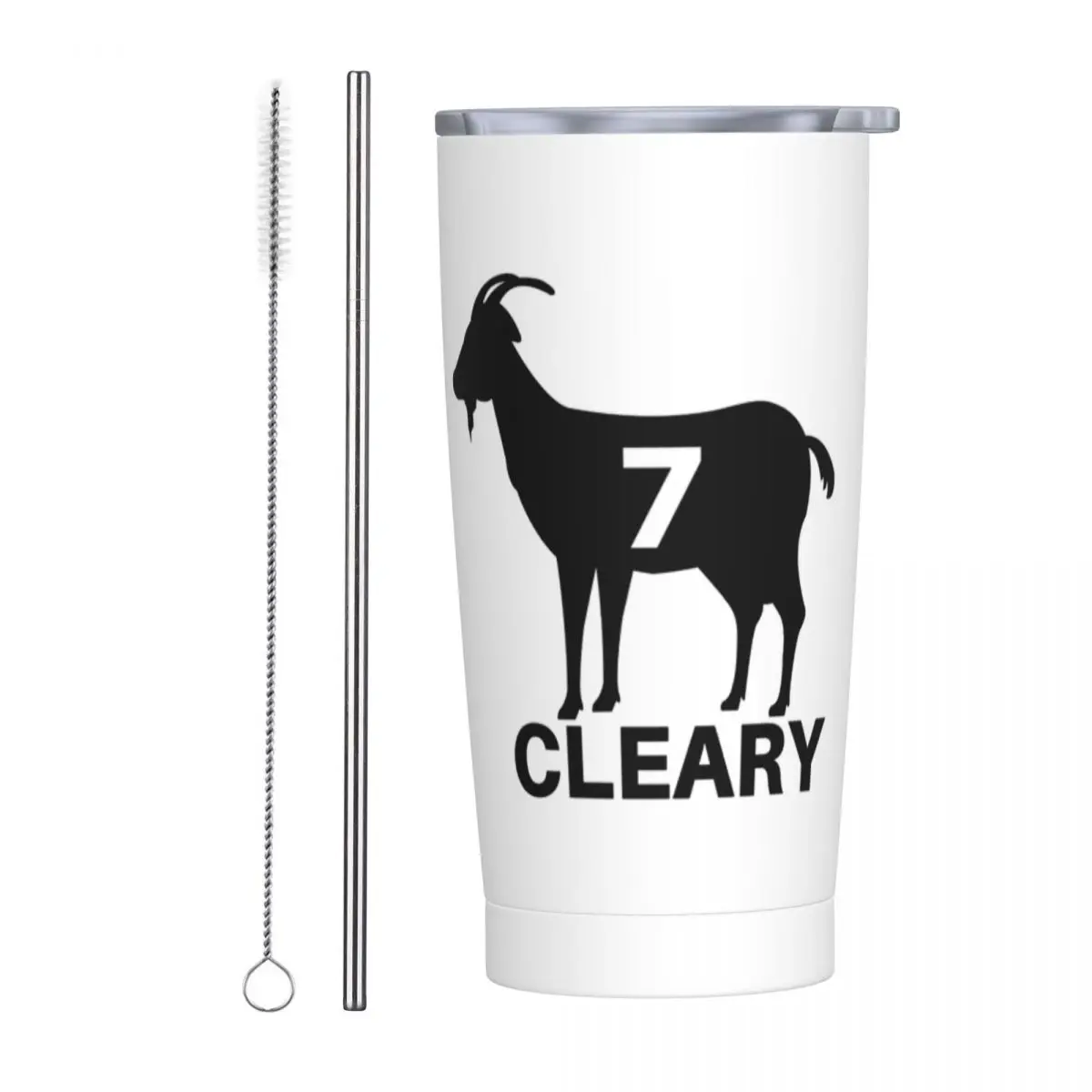 Nathan Cleary The Goat Penrith Panthers Stainless Steel Tumbler Vacuum Insulated Mugs Thermal Cold Cups Straws With Lid 20oz