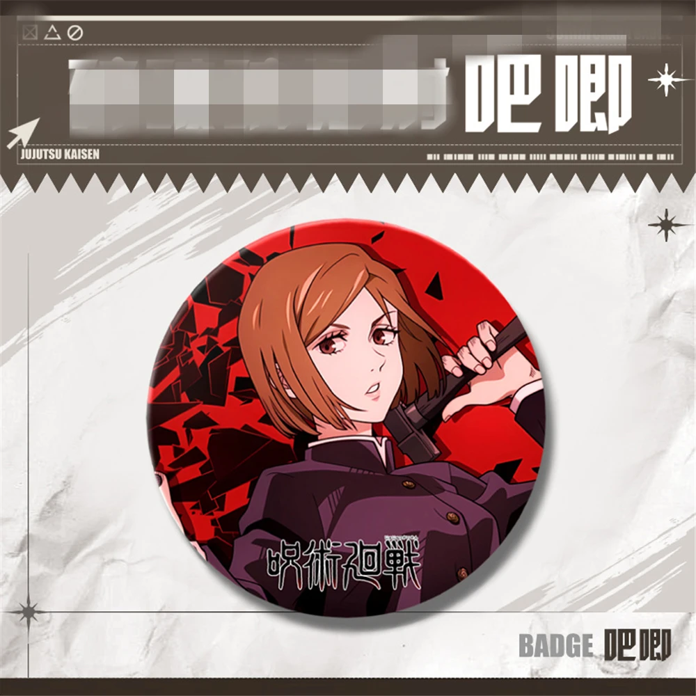 Anime Jujutsu Kaimple Zenin Maki Kugisaki Nobara Inumaki Toge Ryomen Sukuna Cosplay Costume, Broche en Fer Blanc éventuelles TE Danemark ge Pin Prop