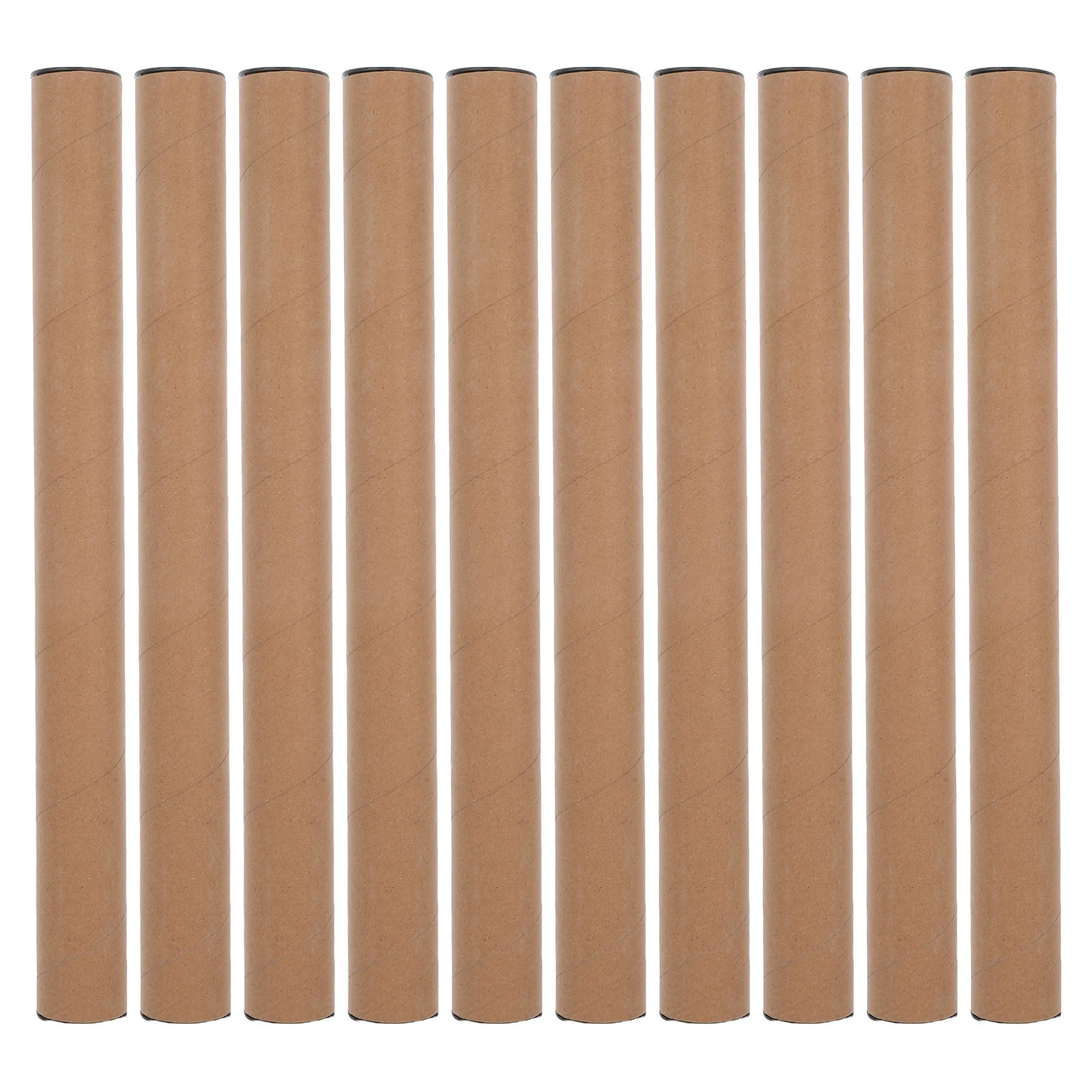 10Pcs Postal Tubes Kraft Paper Mailing Tubes for Poster Shipping Artwork Document Storage 40cm Reinforced Paperboard Tube